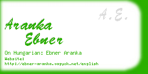 aranka ebner business card